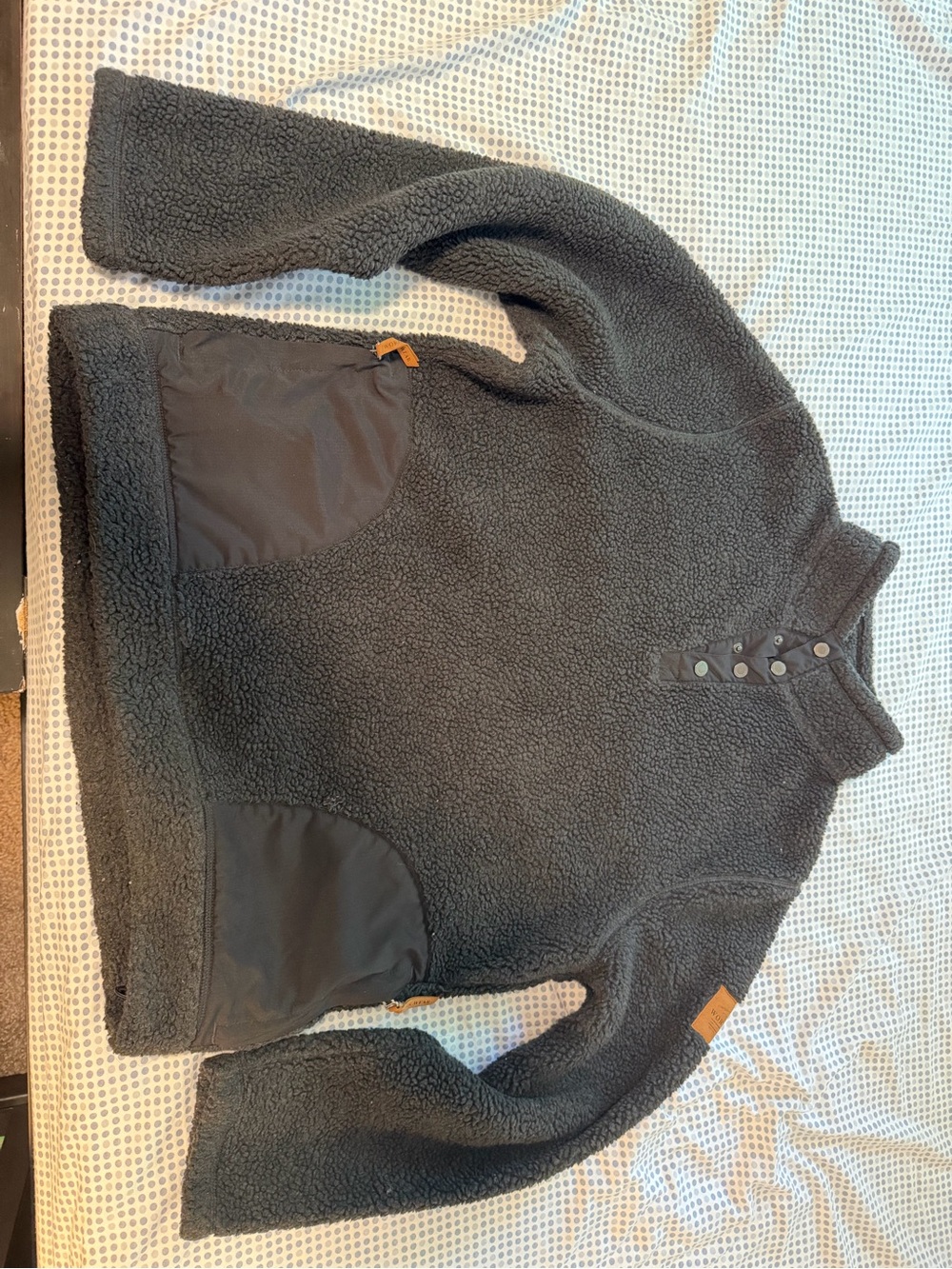 Work Wear Sherpa Pullover with Snap Placket